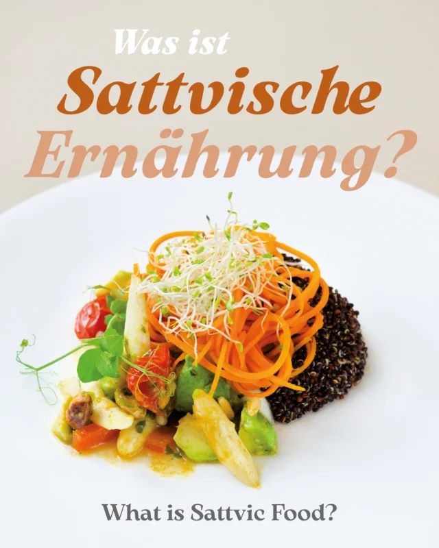 🇩🇪 WAS IST SATTVISCHE ERNÄHRUNG? 🍅🍆🥕🥬🥦  Eine sattvische Ernährungsweise legt Wert auf frische, vollwertige, natürliche, unverarbeitete, nicht stimulierende und vegetarische Lebensmittel, um die Eigenschaften von Sattva zu fördern, einer mentalen „Guna“ oder energetischen Qualität, aus der ayurvedischen und yogischen Philosophie. Sattva verkörpert geistige Klarheit, Ausgeglichenheit und Mitgefühl, weshalb sattvische Ernährung von vielen Yogis und Ayurvedis bevorzugt wird.  👉 Haben Sie was Neues gelernt? Liken Sie diesen Beitrag und folgen Sie uns für weitere informative Beiträge rund um �Ayurveda und das Parkschlösschen!  ✦✧✦✧  ✦✧✦✧  🇬🇧 WHAT IS SATTVICE FOOD? 🍅🍆🥕🥬🥦  A sattvic way of eating prioritises fresh, whole, natural, unprocessed, non-stimulation and vegetarian foods in order to promote the qualities of Sattva, a mental „Guna“ or energetic quality recognised in Ayurvedic and yogic philosophy. Sattva embodies mental clarity, balance, and compassion, which is why sattvic eating is preffered by many yogis and those who follow Ayurveda.  👉 Did you learn something new? Like this post and follow us for more informative content about Ayurveda and the Parkschlösschen!  📷 Grafik/graphics: FREEPIK  • • • • • • • •  #ayurvedaparkschlösschen #ayurvedaparkschloesschen #ayurvedalifestyle #ayurvedadeutschland #ayurvedahotel #panchakarma #hotelinspiration #ayurvedafood #ayurvediccooking #ayurvedakueche #ayurvedischessen #sattva #sattvicfood #vegetarianfood #jainfood #yogaphilosophy #yogaphilosophie